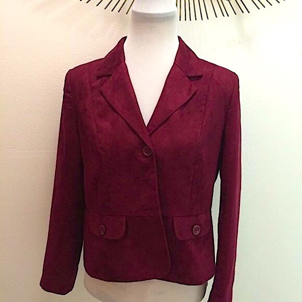 Wine Red Blazer Jacket Size 10P
